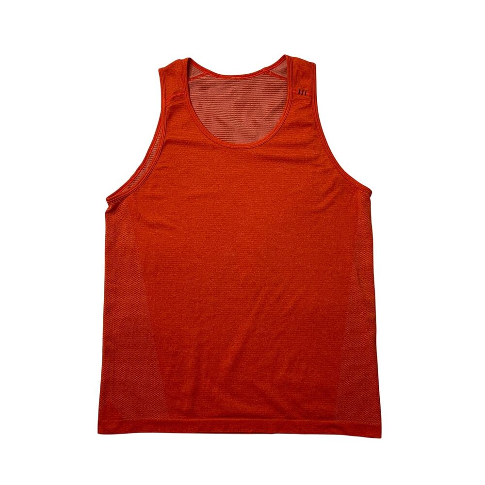 Lululemon Tank Top Mens L Large Pimento In The Key Breathable Mesh Training Gym